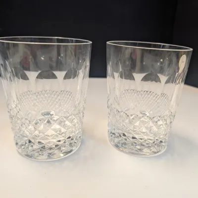 Pair Of Waterford Old Fashioned Glasses
