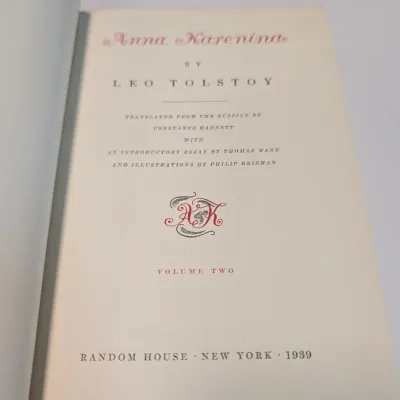 Random House 1939 Anna Karenina By Leo Tulstoy Volume 1 & 2 #6