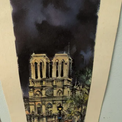 21 1/2" x 8 1/4" Vintage Paris Lithographs