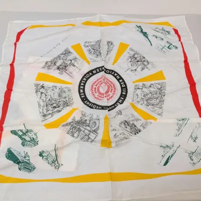 Pair Of DDR East German Memorial Scarves
