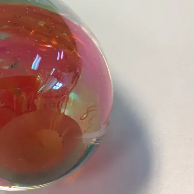 1988 Mount St. Helens Volcanic Ash Glass Egg Sculptures Signed MSH Paperweight