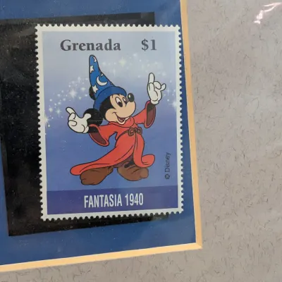 11 x 14 Mickey Mouse Postage Stamp Art