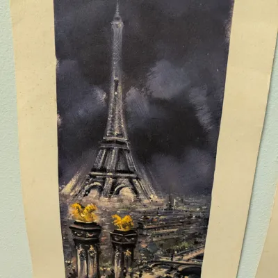 21 1/2" x 8 1/4" Vintage Paris Lithographs