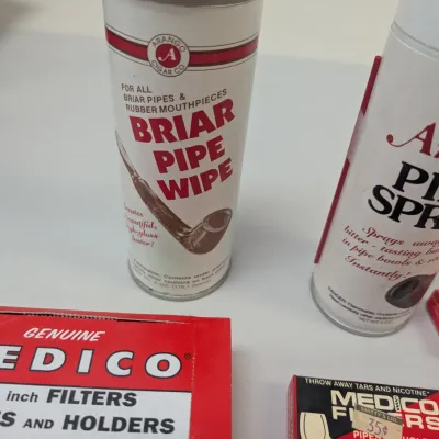 Medico Pipe Filters, .75 Silver Tobacco Pipe Smoking Screens & Pipe Spray #24