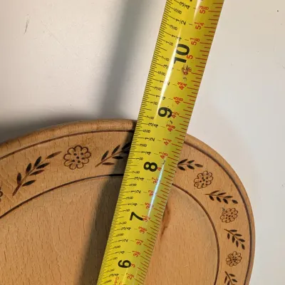 Wooden Plates w/Design On The Rim