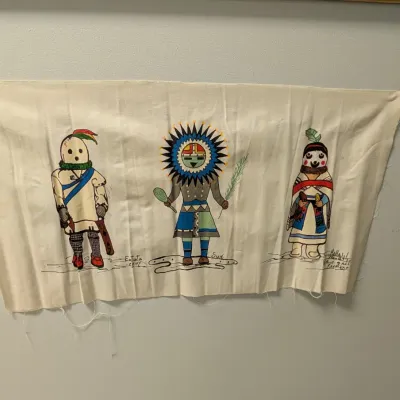 Hand Made Kachina Chiefs Painting On Canvas