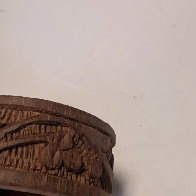 Wood Leaf Carved Trivet, Rosewood, Carved Hand & Foot, Carved Napkin Holder & Cherry Wood House Blessing Sign