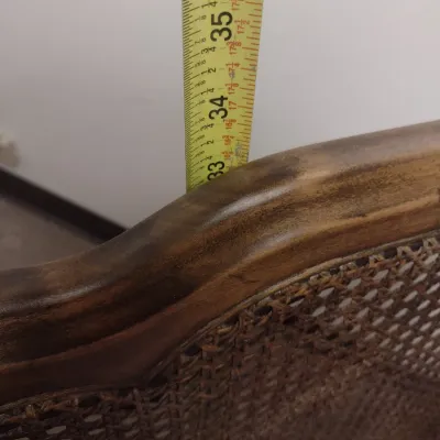 Mid Century Wood Frame Chair with Cane Back Chair