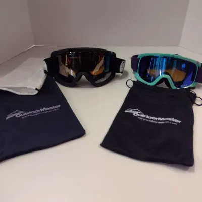 Three Pairs of Ski Goggles- Two Outdoormaster and One Bolle