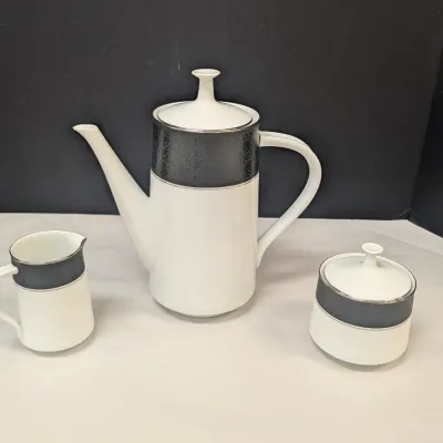 Noritake Mirano Coffee Pot, Creamer, and Sugar Bowl Set