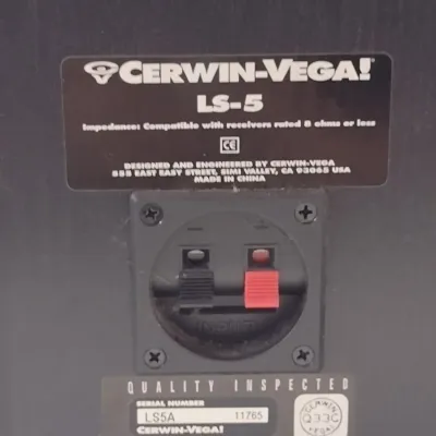 Pair of Cerwin-Vega! Speakers- Model LS-5- Item is Untested