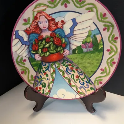 Jim Shore Angels Four Seasons Plates By Certified International