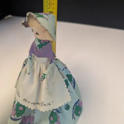 Vintage "The Southern Belle" Fabric Bell Doll