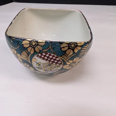 Vintage Kutani Ware Style Porcelain Bowl