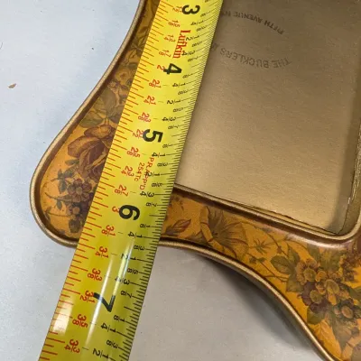 Vintage The Bucklers Inc. Fifth Ave NY Yellow Enamel Floral Picture Frame