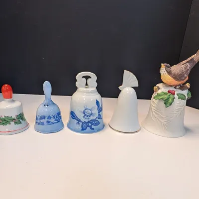 Assorted Porcelain Collectible Bells - Set of 5