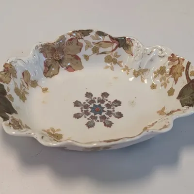 China Pieces - Victoria Carlsbad Austria Hand Painted Nippon Bowl & H & C Haviland Limoges Plate - Some Unmarked China