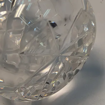 Vintage Waterford Crystal Salt & Pepper Shakers w/ Metal Lids