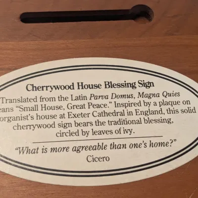 Wood Leaf Carved Trivet, Rosewood, Carved Hand & Foot, Carved Napkin Holder & Cherry Wood House Blessing Sign