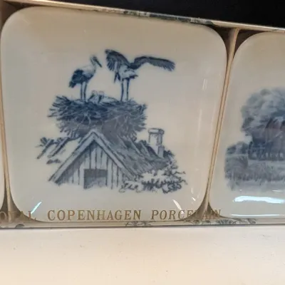 Vintage Sealed Boxed Set Of 3 Various Copenhagen Pin Dishes