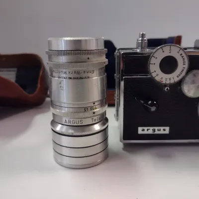 Vintage Argus Camera with Additional Lens