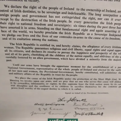 2 - Irish Republic Proclamation 50th Anniversary Vintage Poster 14 3/4" x 20" #5