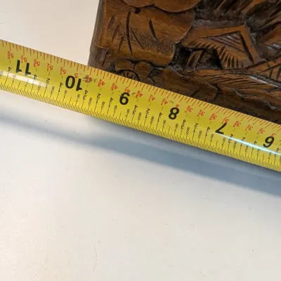 Hand Carved Japanese Wood Box