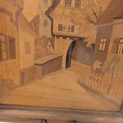 German Wood Inlay Artwork 13 1/4" X 11"