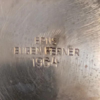 Unmarked & Marked Silver Plated Tableware Alpaca, EPNS Eugen Ferner 1964 & Muenchen Riem Flughafen