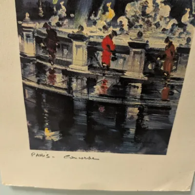 21 1/2" x 8 1/4" Vintage Paris Lithographs