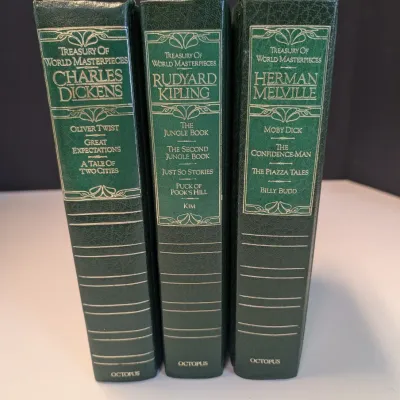 Treasury Of World Masterpieces Charles Dickens Copyright 1981, Rudyard Kipling & Herman Melville Copyright 1984