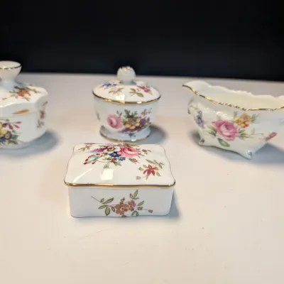 A beautiful 4-piece collection of Hammersley & Co. fine bone china, made in England.