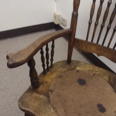 Vintage Oak Pressed Back Chair