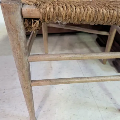 Ladder-Back Side Chair With Rush Seat