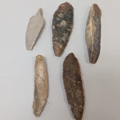 Prehistoric Flint Scrapers Tools Artifact Arrowheads #4