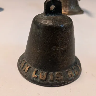 Vintage Brass Miniature Bells & Windmill Figurine - Set of 3