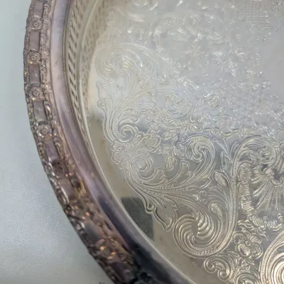 Silver Plated Round Serving Plates 1980's