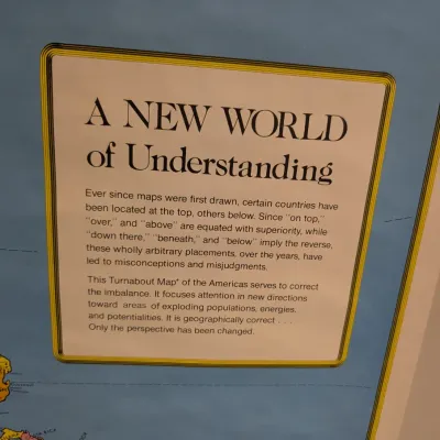 A New World Of Understanding Map 1982 Jesse Levine Turnabout Map 17 1/4" x 22 1/2" #4