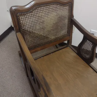 Mid Century Cane Back Rocking Chair