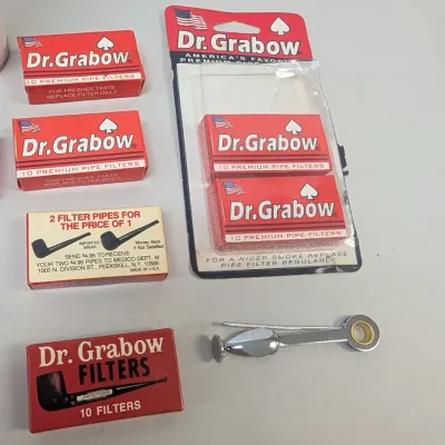 Medico Pipe Filters, .75 Silver Tobacco Pipe Smoking Screens & Pipe Spray #24