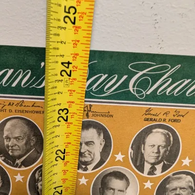 2 - Vintage 1970 Presidents Of The US Poster - Washington To Kennedy 36" x 24 1/2" #6