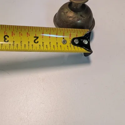 Vintage Brass Miniature Bells & Windmill Figurine - Set of 3