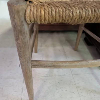 Ladder-Back Side Chair With Rush Seat
