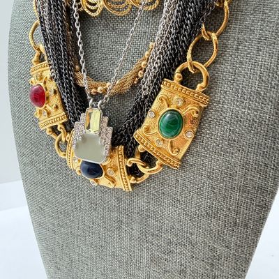 LOT 322: Chunky Costume Necklace Collection