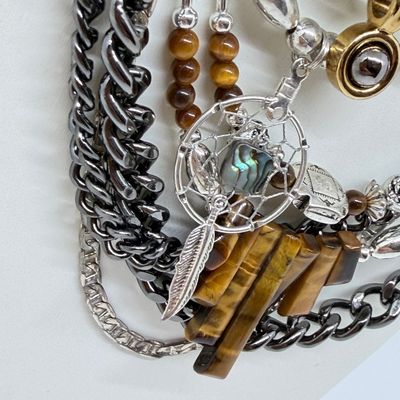 LOT 323: UNique Costume Jewlery Collection: Dream Catcher Necklace, Anne Koplik Designs and More