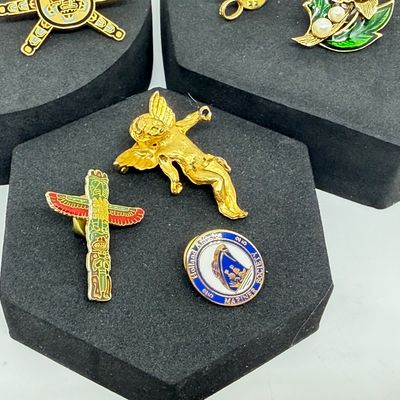LOT 327: Gold Tone Pin Collection