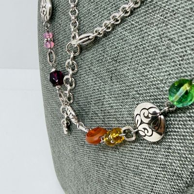 LOT 326: Costume Jewelry Collection with Pretty Bright Gemstones