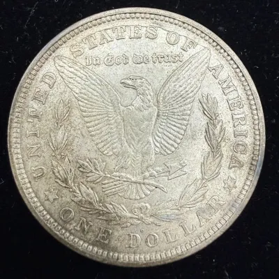 1921-D Morgan Silver Dollar, Die Crack Reverse VAM