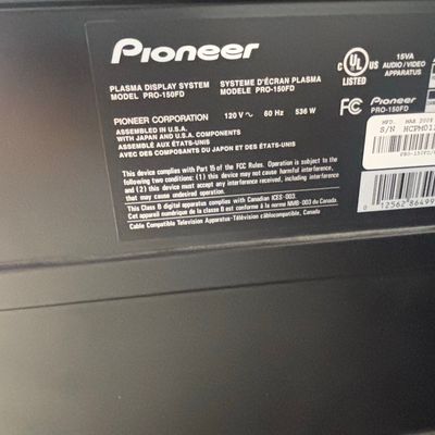 Pioneer Elite PRO-150FD Plasma Television