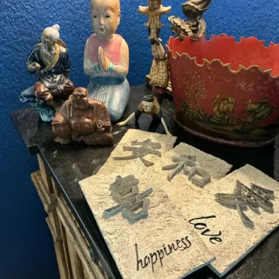 Asian Figurines And Decorative Pot
